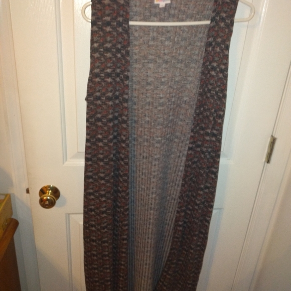 Lularoe duster vest earth tones - Picture 2 of 5